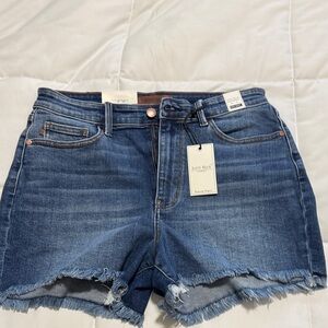 Judy Blue - Off Duty High Waisted Hem Jean Shorts